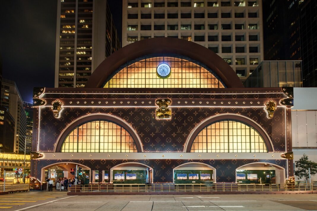 Louis Vuitton’s Art of Travel pulls into the station at Louis Vuitton Central Station – the Landmark pop-up in Hong Kong